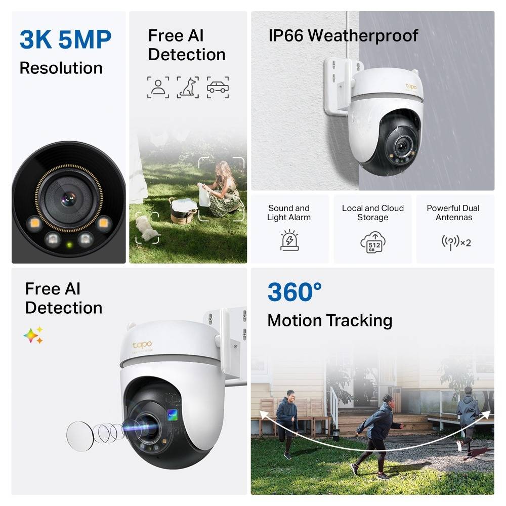 Câmara de Videovigilância TP-Link Tapo TC43/ Visão Noturna/ Controlo a partir da APP - Imagem 2