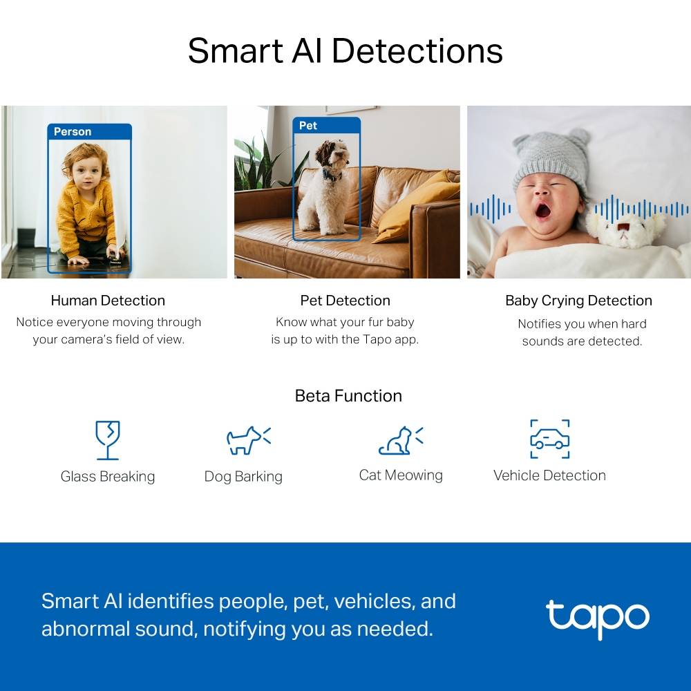 Câmara de Videovigilância TP-Link Tapo TC72/ 360º/ Visão Noturna/ Controlo desde APP - Imagem 5