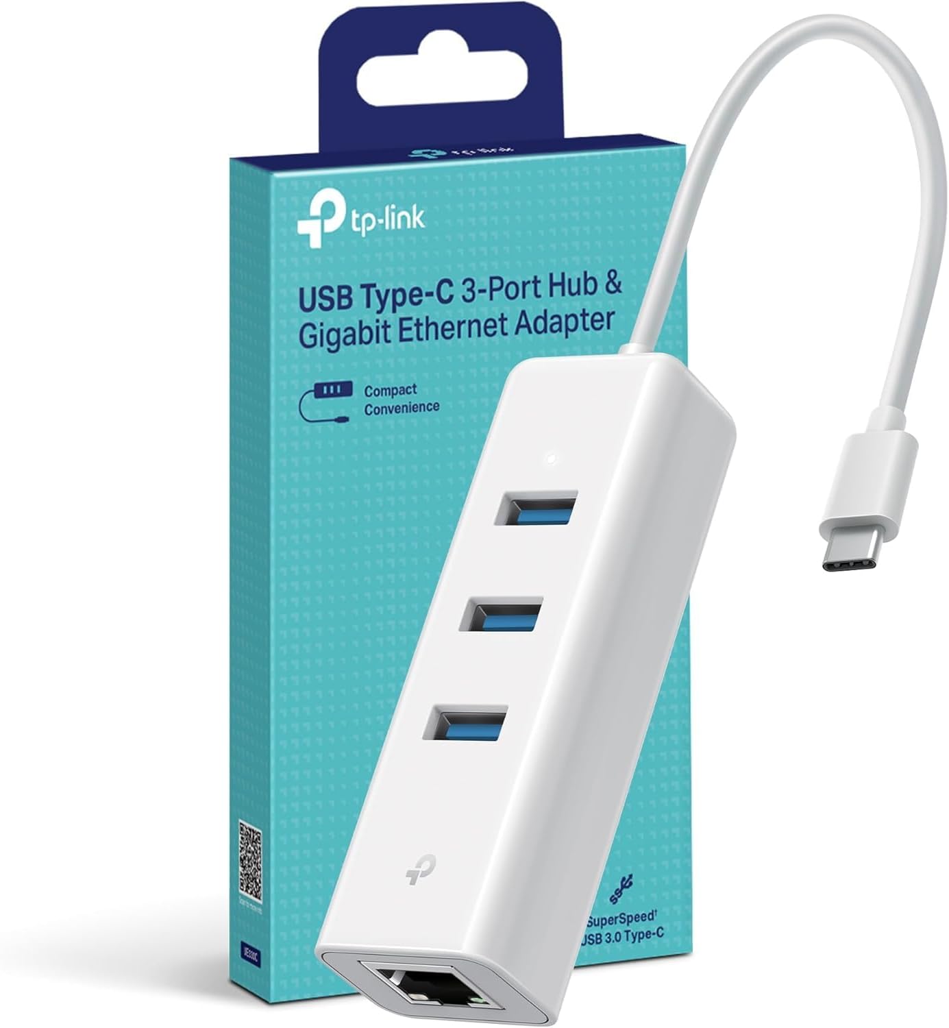Hub USB Tipo-C 3.0 TP-Link UE330C/ 3xUSB/ 1xRJ45/ Branco