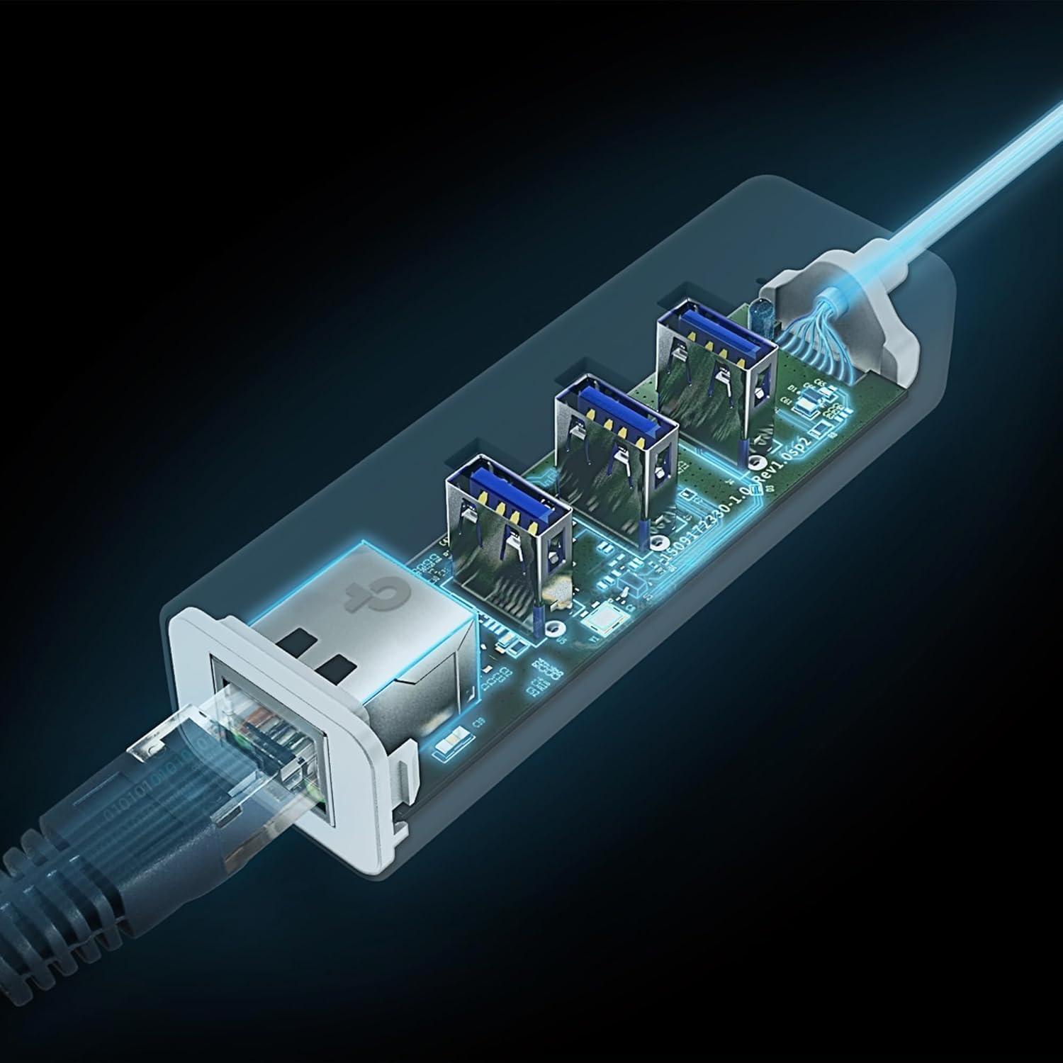 Hub USB Tipo-C 3.0 TP-Link UE330C/ 3xUSB/ 1xRJ45/ Branco - Imagem 3