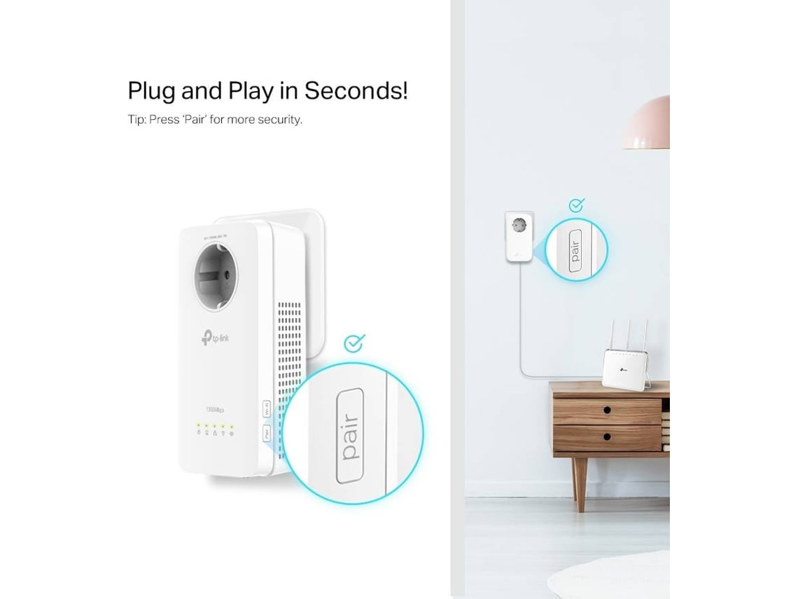 Adaptador Powerline TP-Link TL-WPA8631P 1300Mbps/ Alcance 300m - Imagem 5