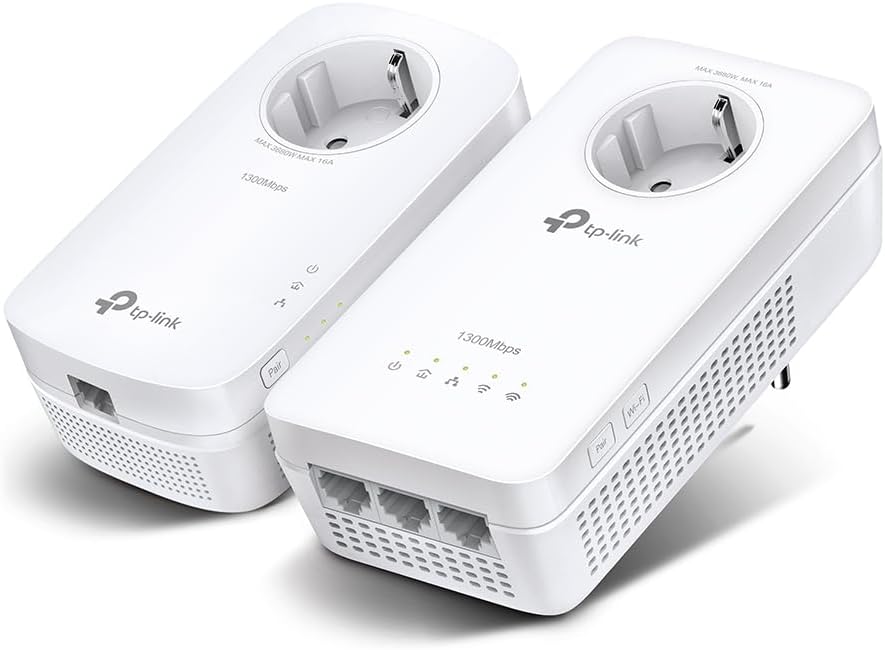 Adaptador Powerline TP-Link TL-WPA8631P 1300Mbps/ Alcance 300m/ Pack de 2