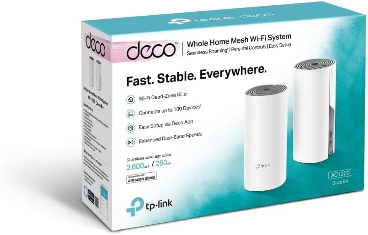 Sistema Mesh TP-Link Deco E4 AC1200 Dual-Band 2.4GHz/5GHz Pack de 2 Branco - Imagem 5