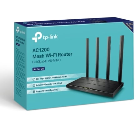 Router TP-Link Archer C6 Dual-Band AC1200 867Mbps/300Mbps 4 Antenas MU-MIMO Beamforming Preto - Imagem 4