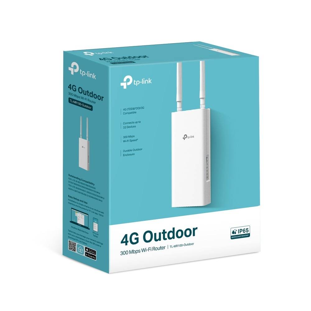 Router Sem Fios 4G TP-Link TL-MR100-Outdoor 300Mbps/ 2.4GHz/ 2 Antenas/ WiFi 802.11 b/g/n - Imagem 10