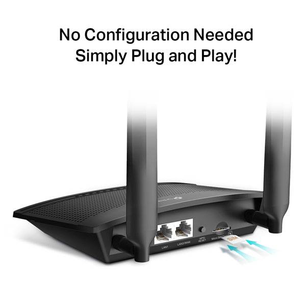 Router Sem Fios 4G TP-Link TL-MR100 300Mbps/ 2.4GHz/ 2 Antenas/ WiFi 802.11b/g/n - Imagem 3