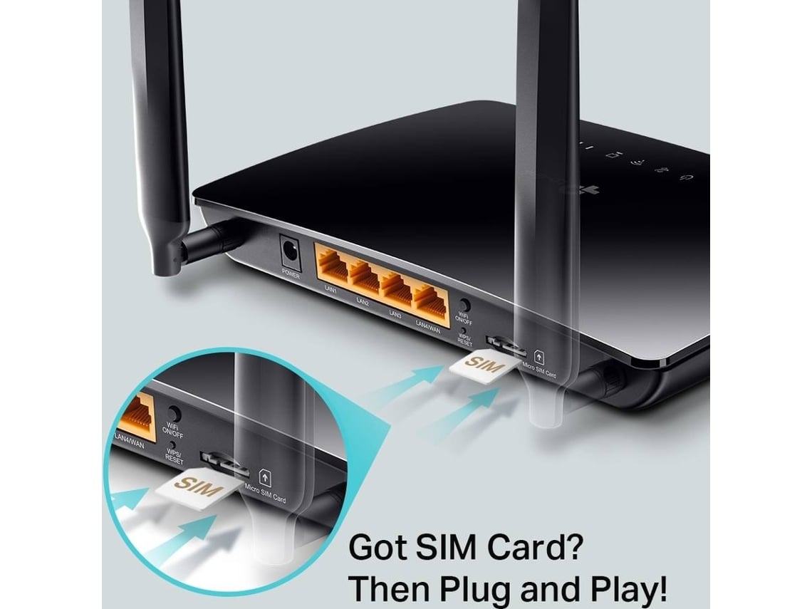 Router Sem Fios 4G TP-Link TL-MR6400 300Mbps/ 2.4GHz/ 2 Antenas/ WiFi 802.11b/g/n - Imagem 5