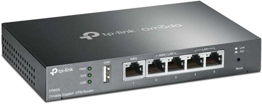 Router VPN SafeStream Gigabit TP-Link Omada TL-R605/ 5 Portas Multi-WAN - Imagem 3