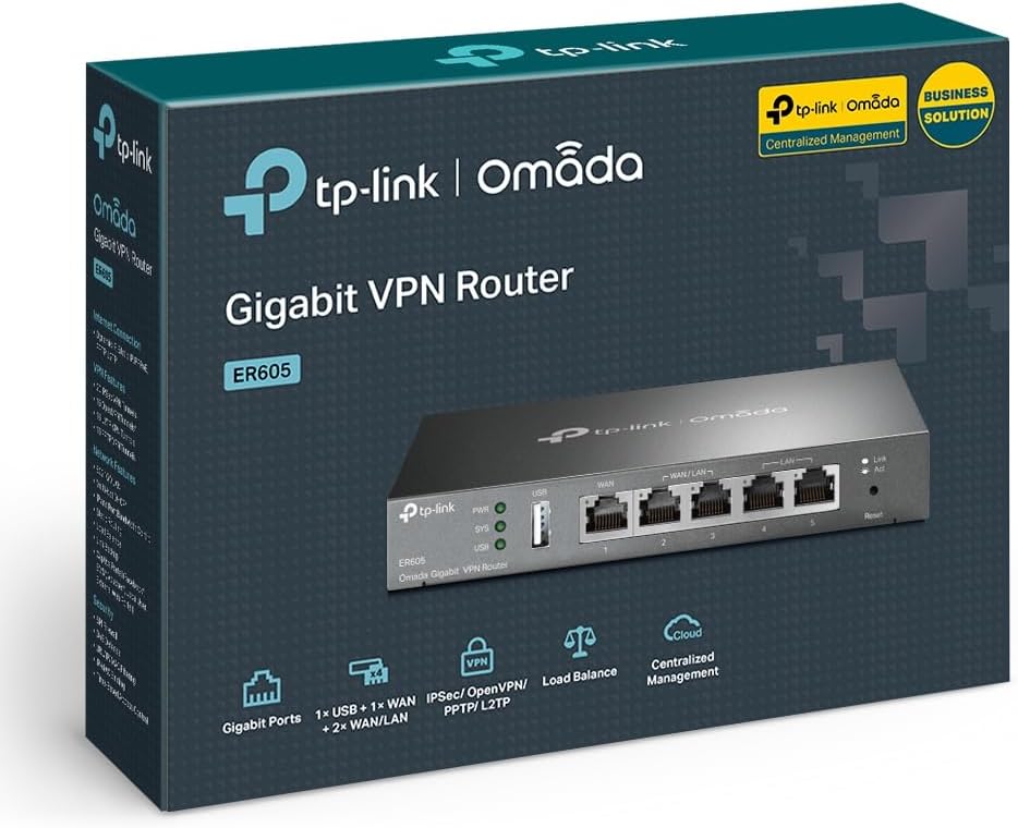Router VPN SafeStream Gigabit TP-Link Omada TL-R605/ 5 Portas Multi-WAN - Imagem 9