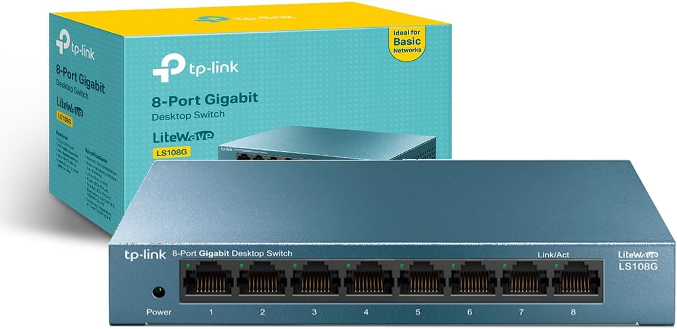 Switch TP-Link LS108G 8 Portas/ RJ-45 10/100/1000