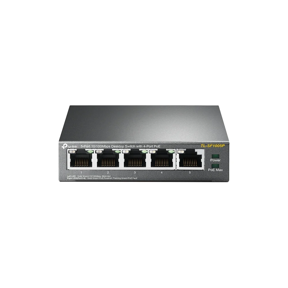 Switch TP-Link TL-SF1005P 5 Portas 10/100Mbps 4 Portas PoE 58W