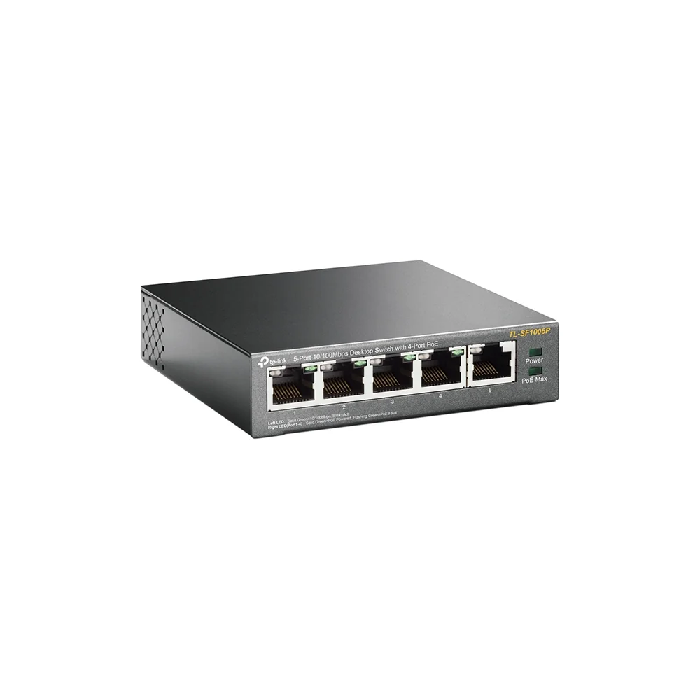 Switch TP-Link TL-SF1005P 5 Portas 10/100Mbps 4 Portas PoE 58W - Imagem 2