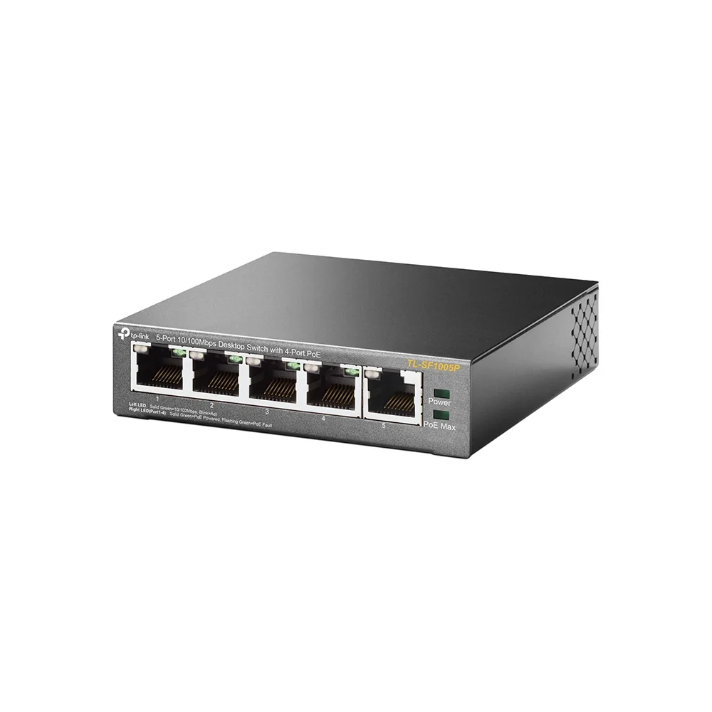 Switch TP-Link TL-SF1005P 5 Portas 10/100Mbps 4 Portas PoE 58W - Imagem 3