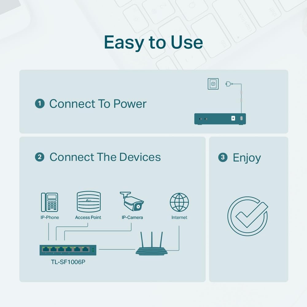Switch TP-Link TL-SF1006P 6 Portas/ RJ-45 10/100 PoE - Imagem 5