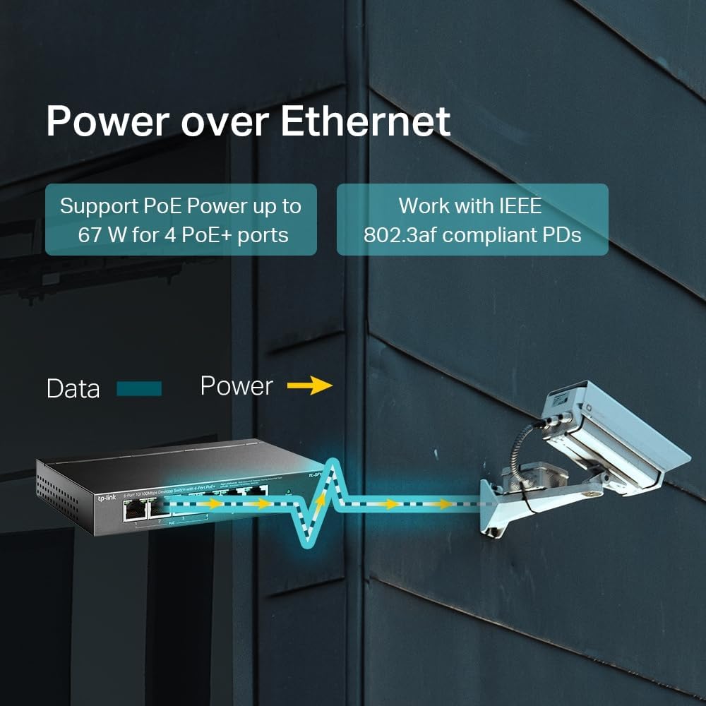 Switch TP-Link TL-SF1006P 6 Portas/ RJ-45 10/100 PoE - Imagem 4