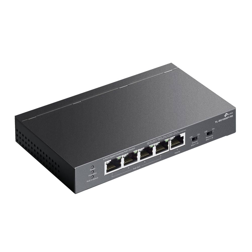 Switch TP-Link TL-SG1005P-PD 5 Portas/ RJ-45 1/ 2.5Gbps PoE - Imagem 4
