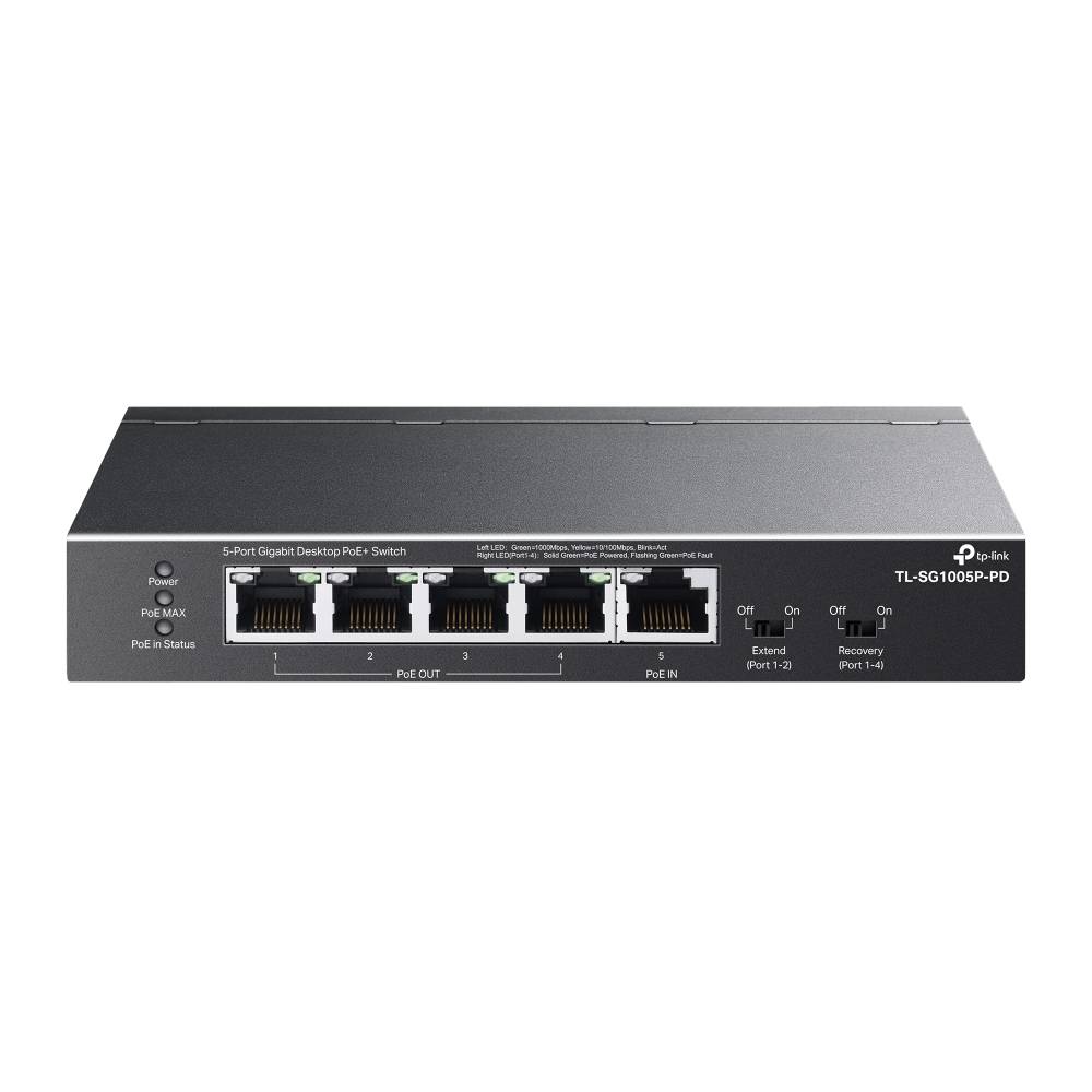 Switch TP-Link TL-SG1005P-PD 5 Portas/ RJ-45 1/ 2.5Gbps PoE - Imagem 1