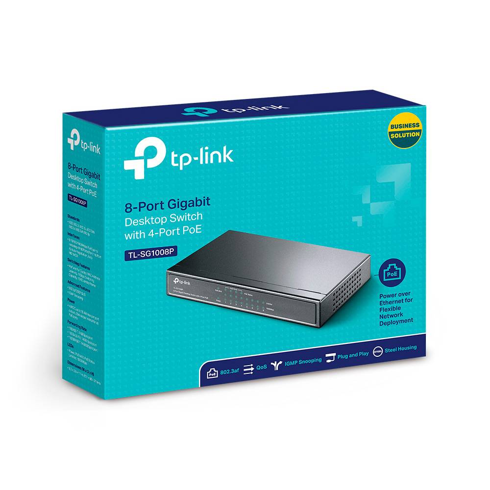 Switch TP-Link TL-SG1008P 8 Portas/ RJ-45 10/100/1000 PoE - Imagem 5