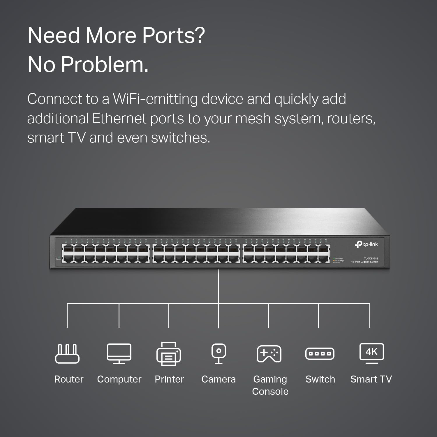 Switch TP-Link TL-SG1048 48 Portas/ RJ-45 10/100/1000 - Imagem 2