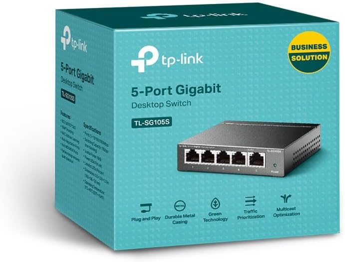 Switch TP-Link TL-SG105S 5 Portas/ RJ-45 10/100/1000 - Imagem 4