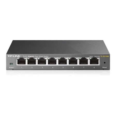 Switch TP-LINK Easy Smart TL-SG108E 8 Portas Gigabit 10/100/1000 RJ-45 Preto