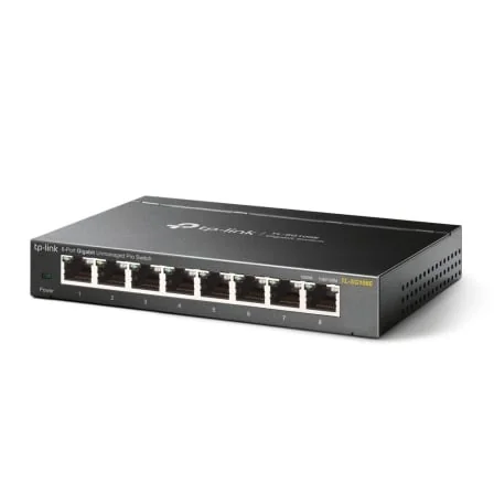 Switch TP-LINK Easy Smart TL-SG108E 8 Portas Gigabit 10/100/1000 RJ-45 Preto - Imagem 2