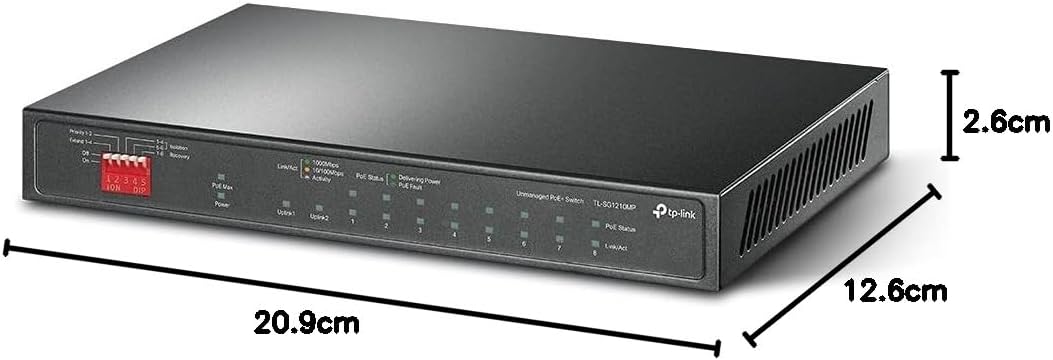 Switch TP-Link TL-SG1210MP 10 Portas/ RJ-45 10/100/1000/ PoE+ - Imagem 9