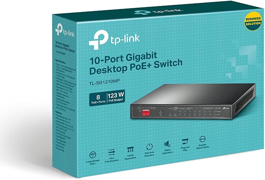 Switch TP-Link TL-SG1210MP 10 Portas/ RJ-45 10/100/1000/ PoE+ - Imagem 4