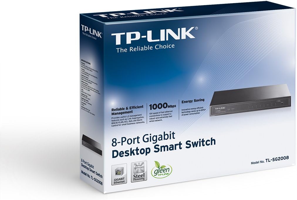 Switch Gerenciável TP-Link TL-SG2008 8 Portas/ RJ-45 10/100/1000 - Imagem 4