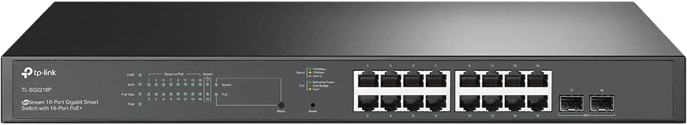 Switch TP-Link Omada JetStream TL-SG2218P 18 Portas/ RJ-45 10/100/1000/ PoE+