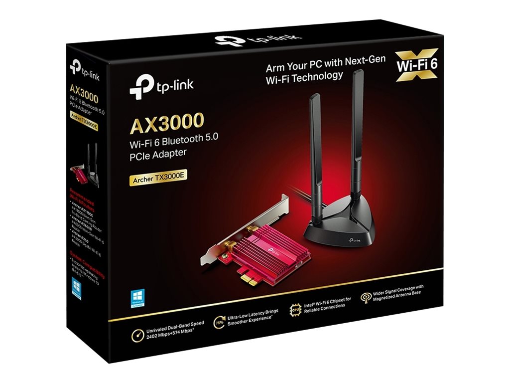 Placa de Rede Sem Fios PCI Express TP-Link Archer TX3000E/ 3000Mbps/ 2.4/5GHz