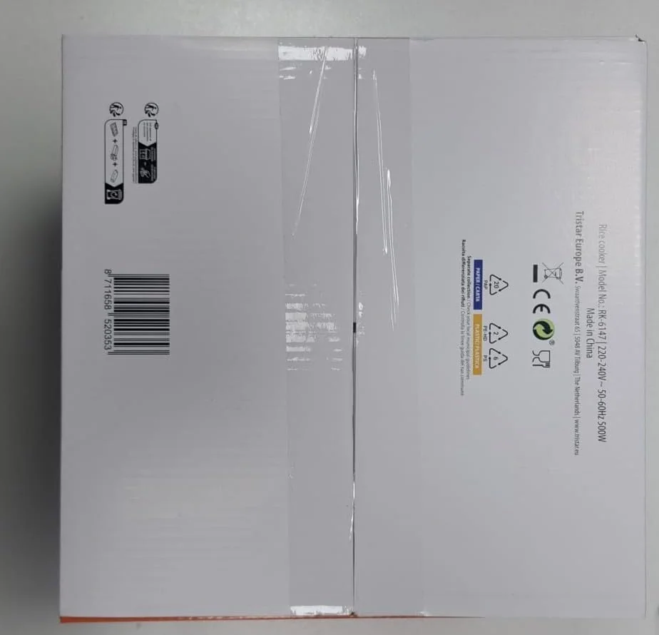 Panela de Arroz Tristar RK-6147 1.5L 500W Capacidade 8 Chávenas Aço Inoxidável Prateado - Imagem 8