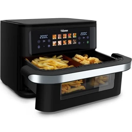 Fritadeira sem Óleo Tristar FR-9078 Dualzone Flex 10L 2800W Digital com Divisor Removível Preto - Imagem 2