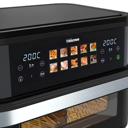 Fritadeira sem Óleo Tristar FR-9078 Dualzone Flex 10L 2800W Digital com Divisor Removível Preto - Imagem 3