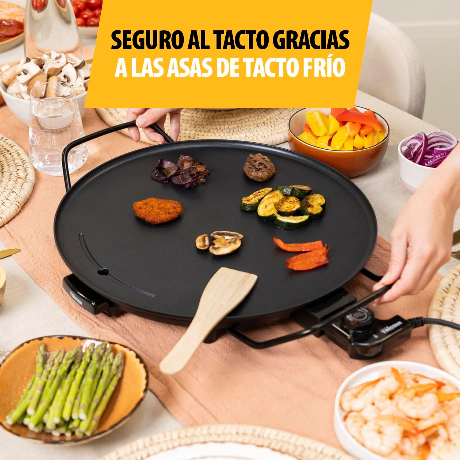Placa de Grelhar Tristar BP-2787/ 2000W/ Tamanho 400*400mm - Imagem 3