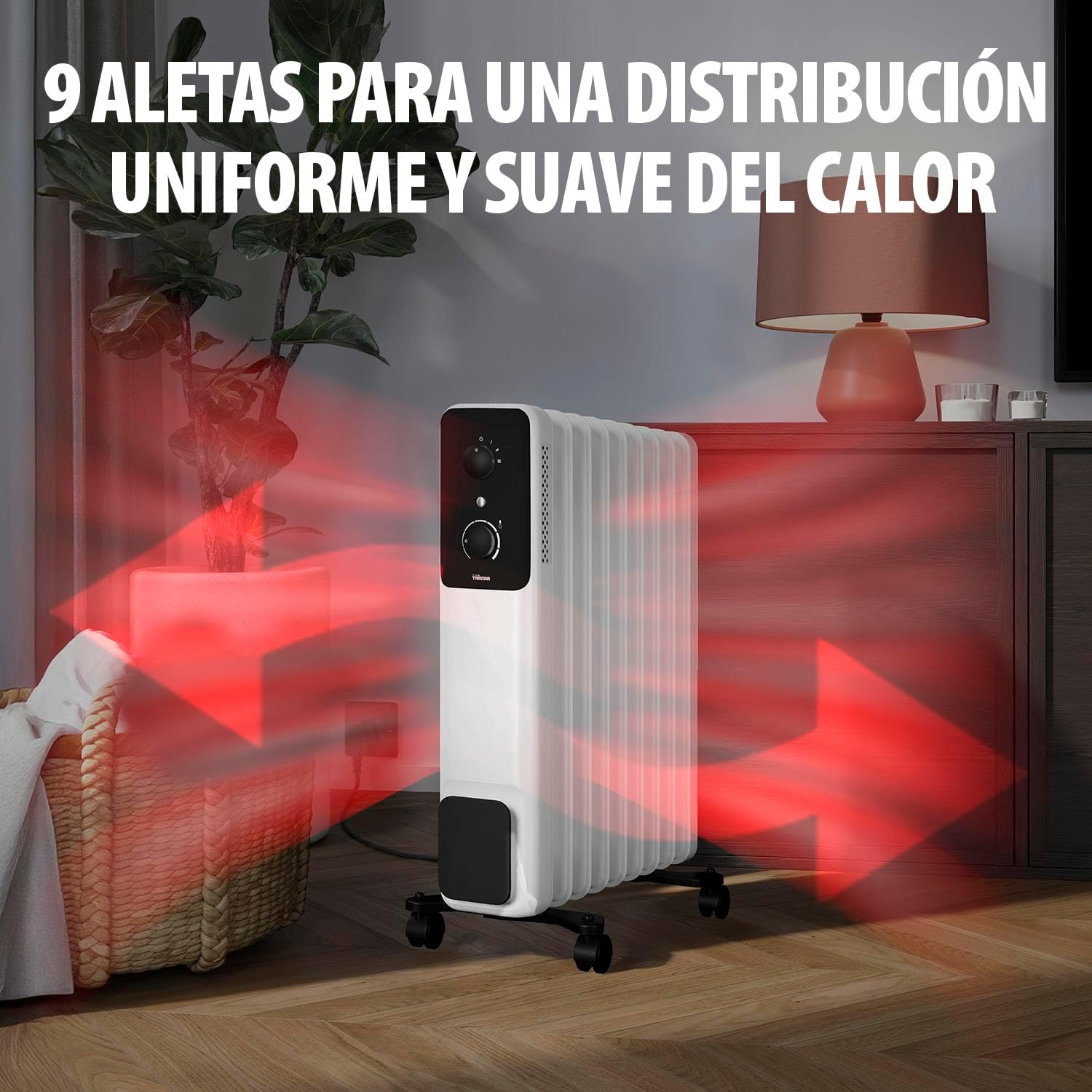 Radiador a Óleo Tristar KA-5379/ 3 Potências/ 800-1200-2000W/ 9 Elementos de Aquecimento - Imagem 5