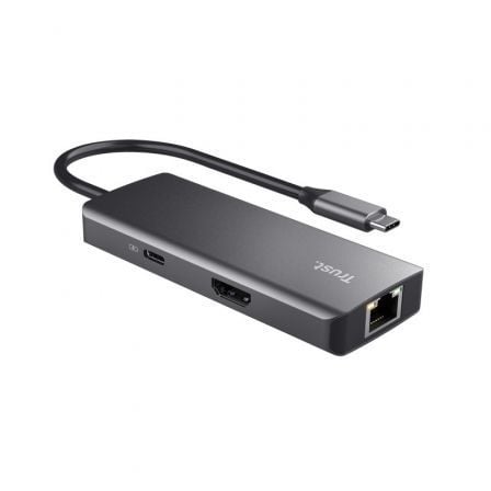 Docking USB Tipo-C Trust Dalyx/ 2xUSB/ 2xUSB Tipo-C/ 1xHDMI 4K/ 1xRJ45/ Cinzento - Imagem 3