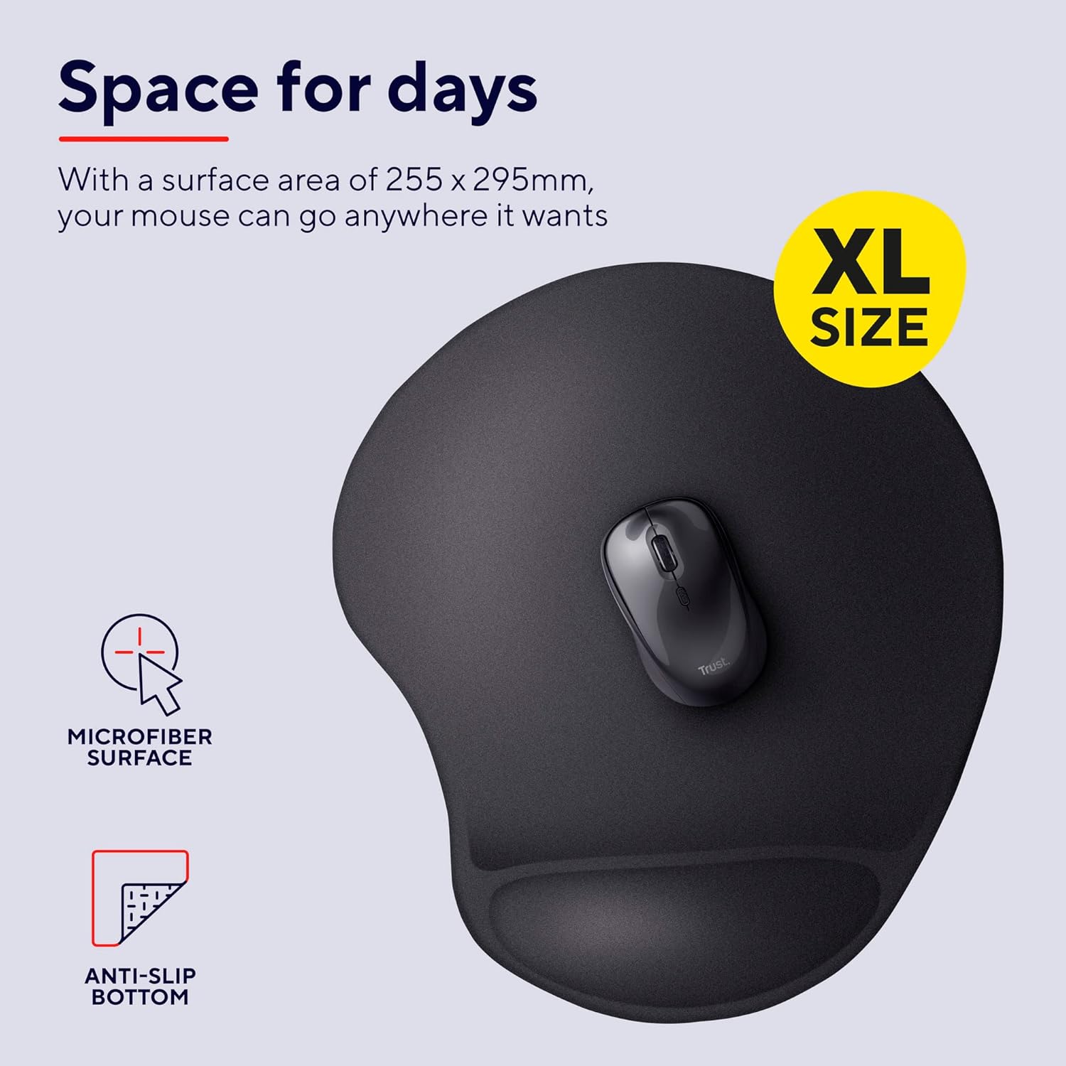 Tapete Ergonómico XL Trust 23728/ 19 x 292 x 322mm - Imagem 3