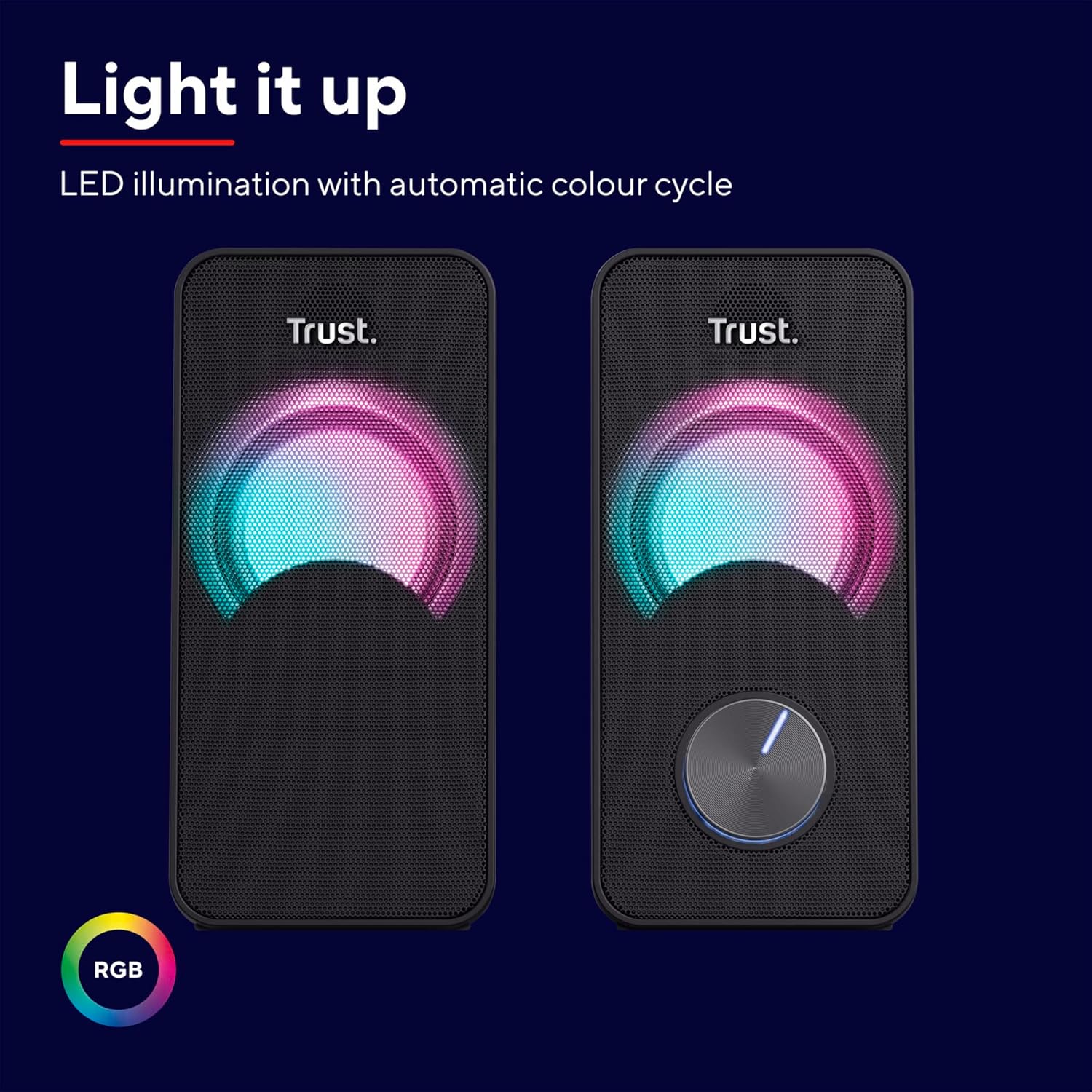 Altifalantes Trust Arys RGB/ 12W/ 2.0 - Imagem 4