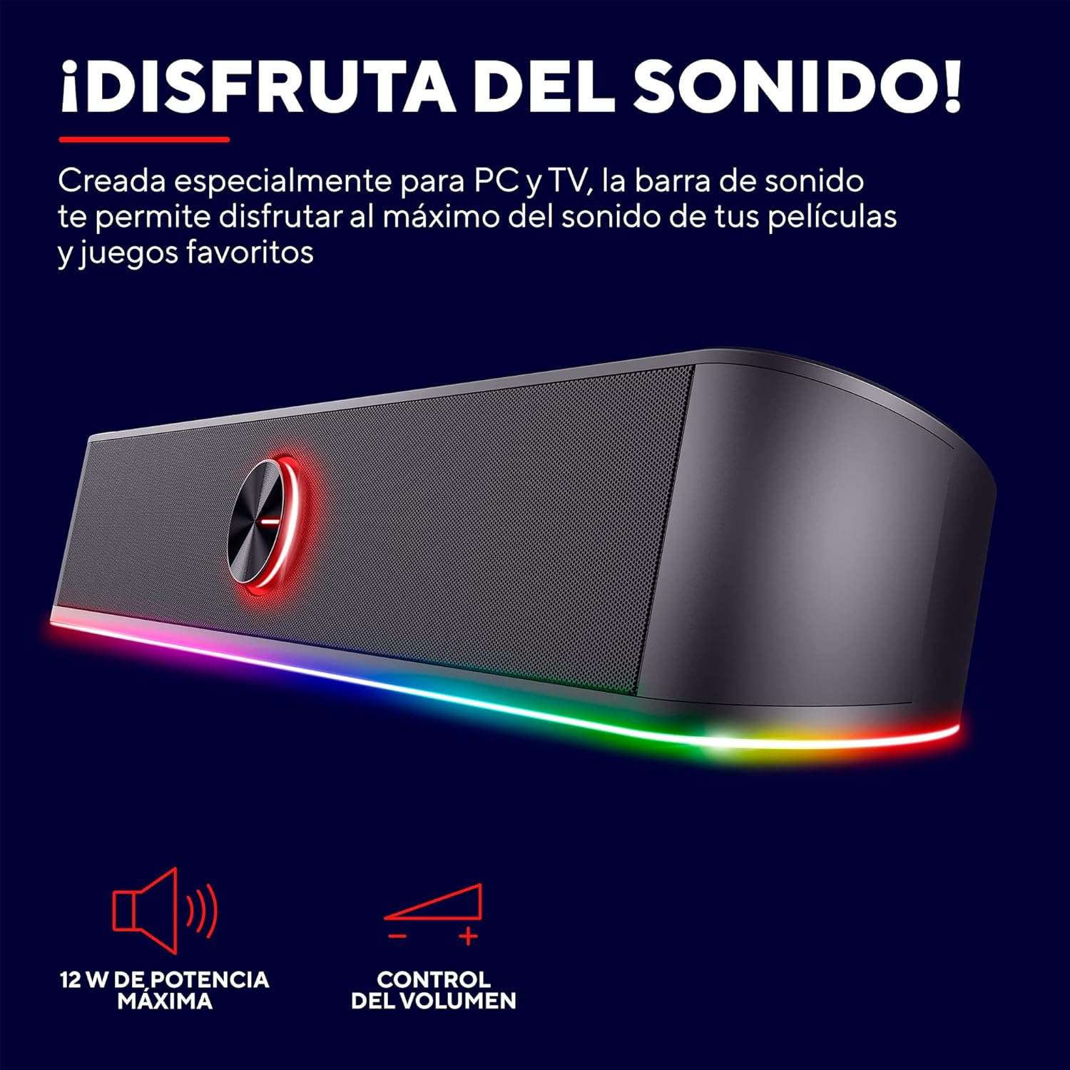 Barra de Som Trust Gaming GXT 619 Thorne/ 12W/ 2.0 - Imagem 2