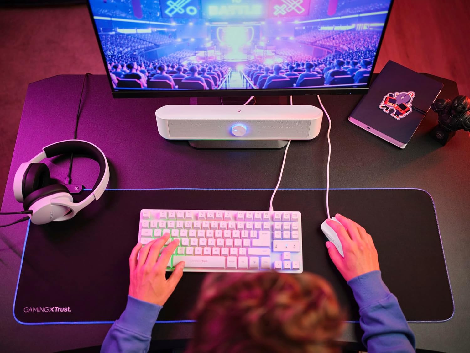 Barra de Som Trust Gaming GXT 619 Thorne/ 12W/ 2.0/ Branca - Imagem 7