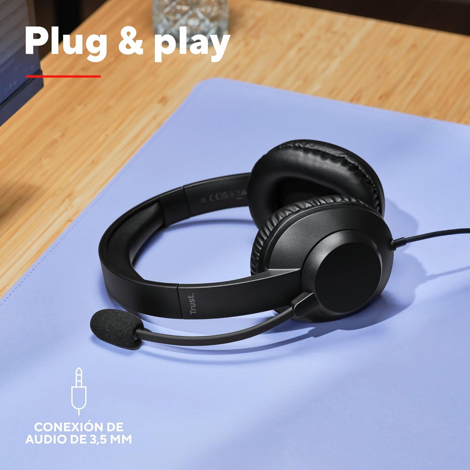 Auscultadores Trust Ayda Max/ com Microfone/ Jack 3.5/ Pretos - Imagem 5