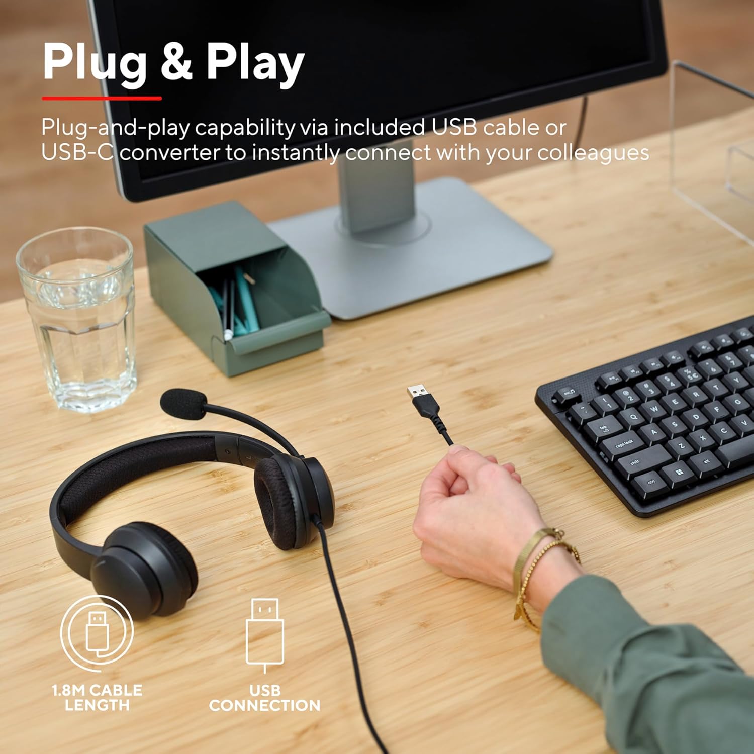 Auscultadores Trust Ayda/ com Microfone/ USB/ Pretos - Imagem 6