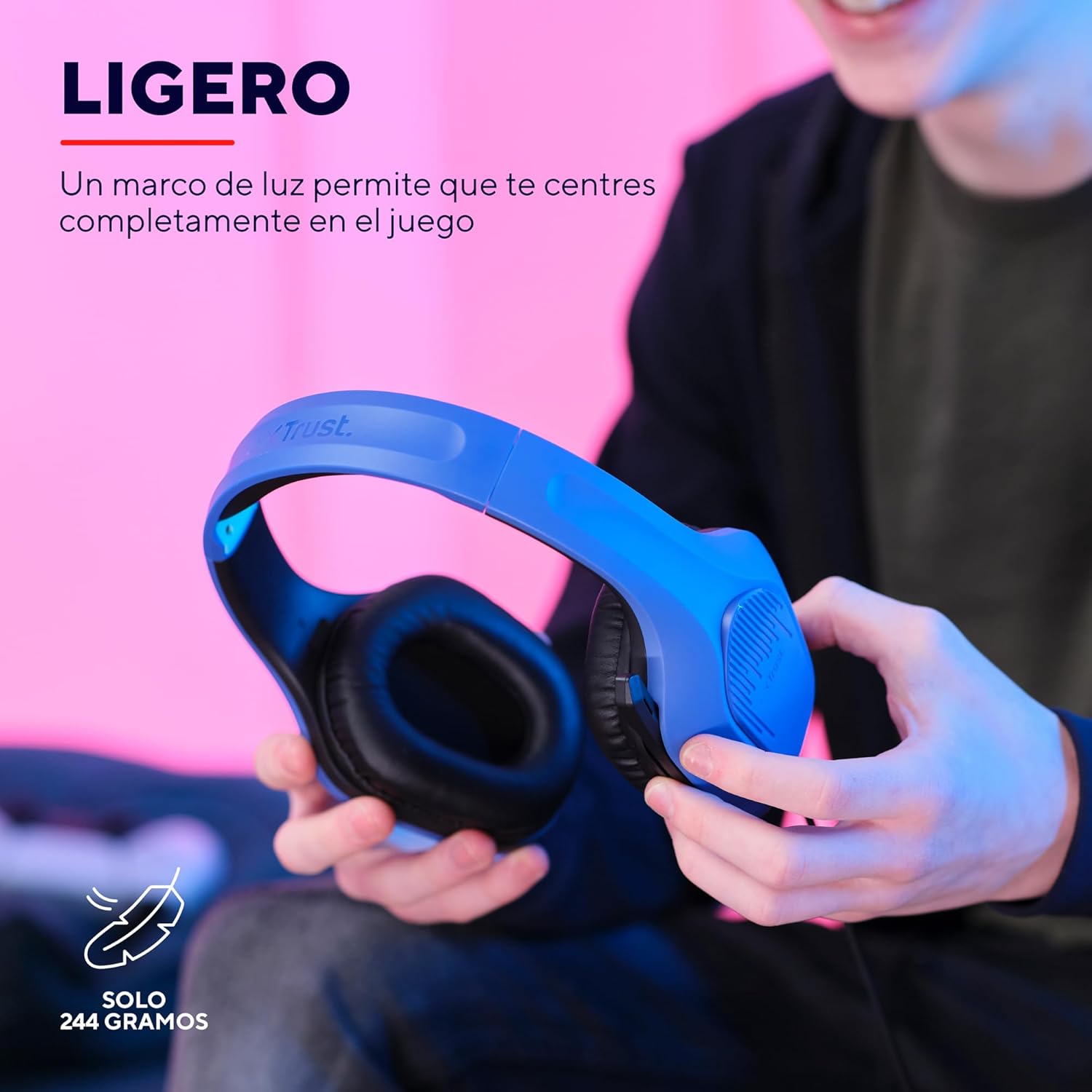 Auscultadores Gaming com Microfone Trust Gaming GXT 415 Zirox/ Jack 3.5/ Azuis - Imagem 2