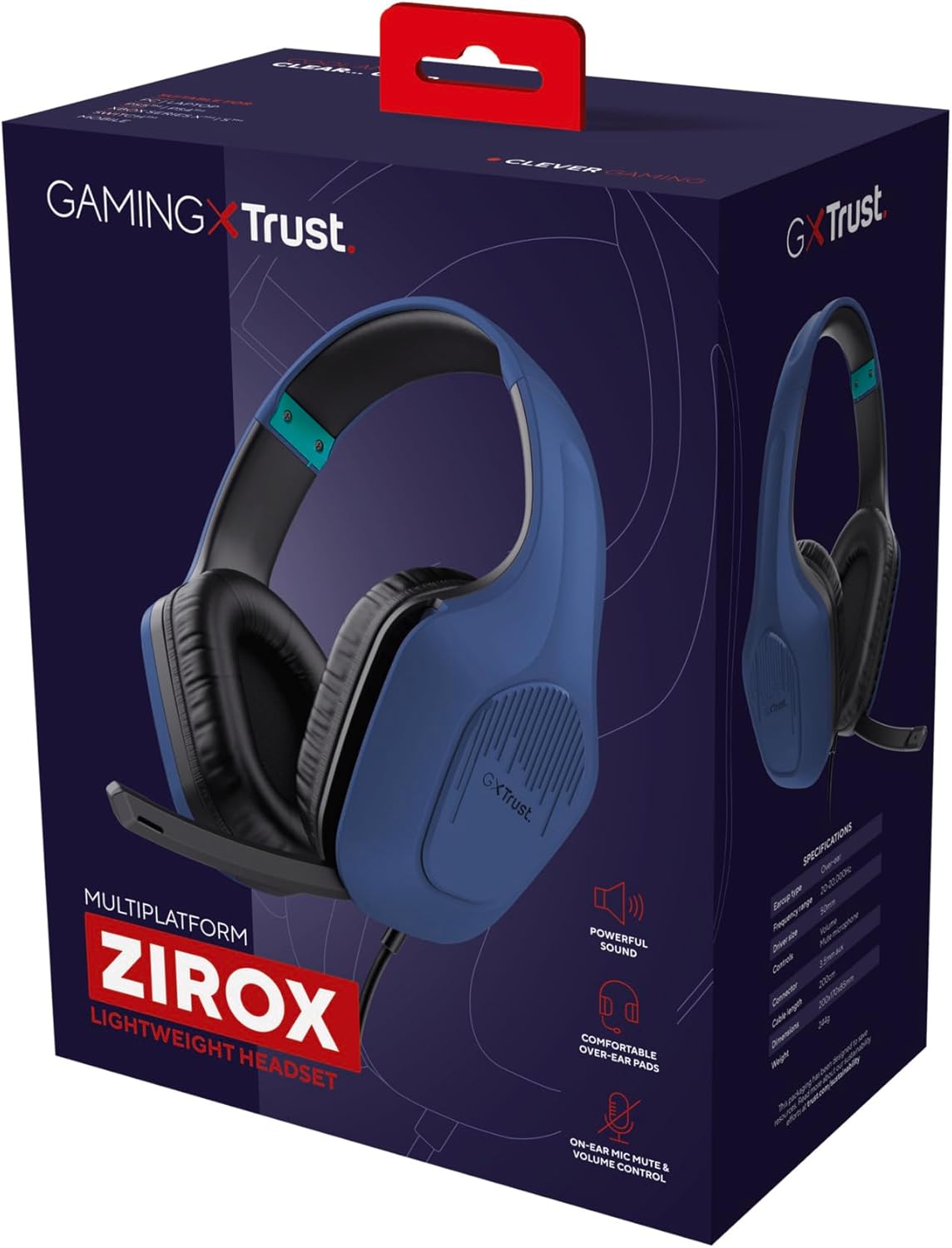 Auscultadores Gaming com Microfone Trust Gaming GXT 415 Zirox/ Jack 3.5/ Azuis - Imagem 16