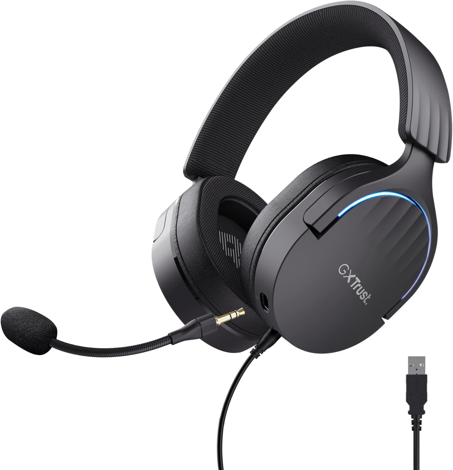 Auscultadores Gaming com Microfone Trust Gaming GXT 490 Fayzo/ USB 2.0/ Pretos
