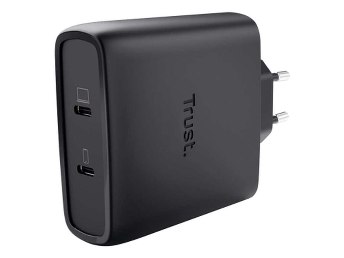 Carregador de Parede GaN Trust Maxo 100W/ 2xUSB Tipo-C/Inclui Cabo USB Tipo-C/ 100W - Imagem 3