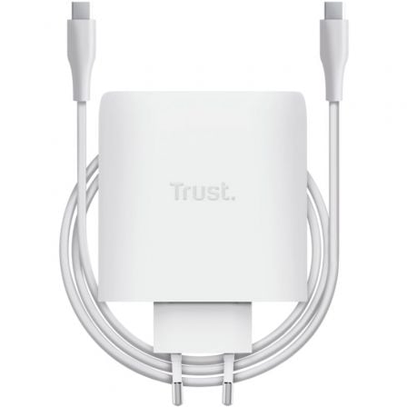 Carregador de Parede GaN Trust Maxo 100W/ 2xUSB Tipo-C/ Inclui Cabo USB Tipo-C/ 100W