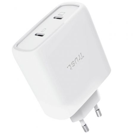 Carregador de Parede GaN Trust Maxo 65W 25526/ 2xUSB Tipo-C/ Inclui Cabo USB Tipo-C/ 65W - Imagem 2