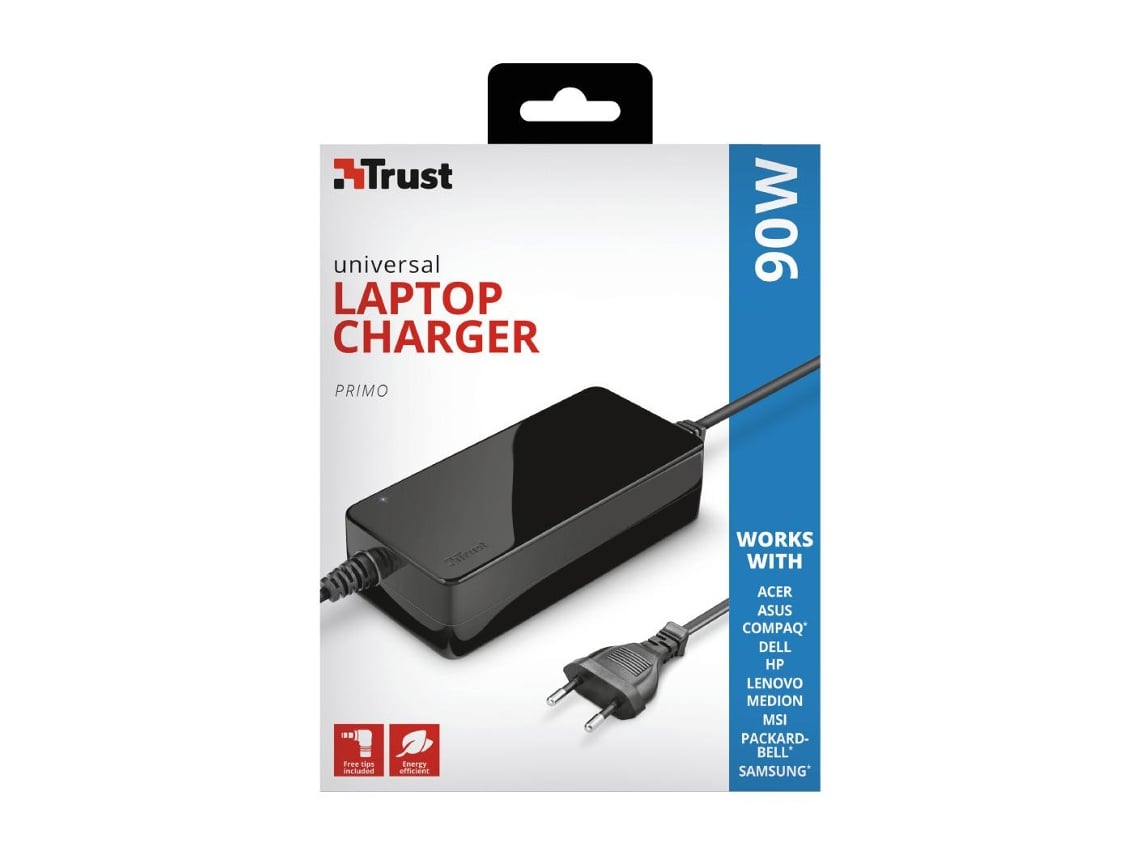 Carregador de Portátil Universal Trust Primo 22142/ 90W/ Automático/ 6 Conectores/ Voltagem 18-20V - Imagem 3